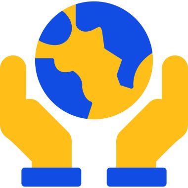 dünya simgesi, vektör illüstrasyonu basit tasarım