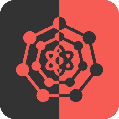 atom simgesi vektör illüstrasyonu