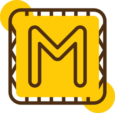 m harfinin vektör illüstrasyonu