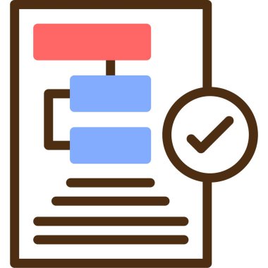 Kontrol listesi. Web simgesi basit illüstrasyon