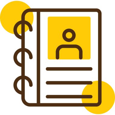 Kimlik kartı simgesi. vektör illüstrasyonu