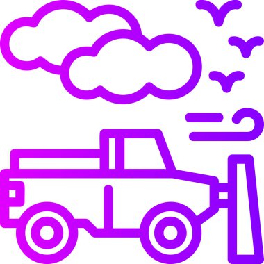 - Araba. Web simgesi basit illüstrasyon