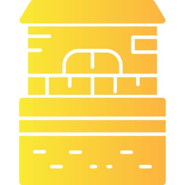 Modern binanın vektör illüstrasyonu