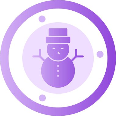 Bir kardan adam simge vektör çizim