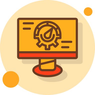 Bilgisayar. Web simgesi basit tasarım