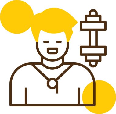 Elinde sopa ve sopa vektör çizimi olan kadın