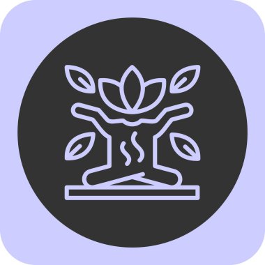 Bir ağaç simgesinin vektör illüstrasyonu