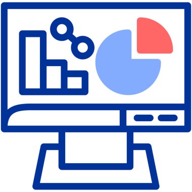 İş dünyasındaki analitik grafik simgesi - yönetim kategorisi