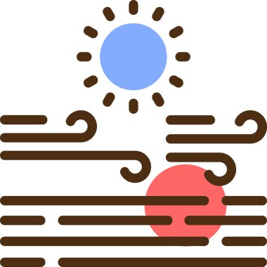 güzel bir gün batımı vektör çizim