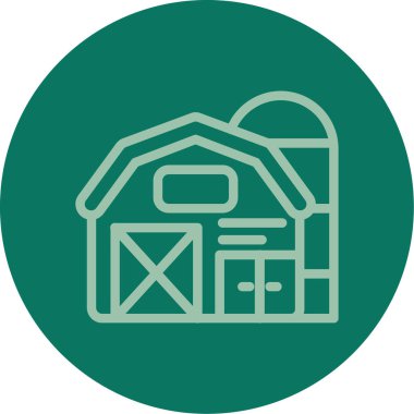 çiftlik ikonu vektör illüstrasyonu