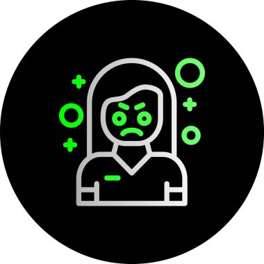 güzel kadın avatar vektör simgesi