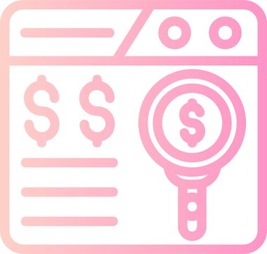 Para için. Web simgesi basit illüstrasyon