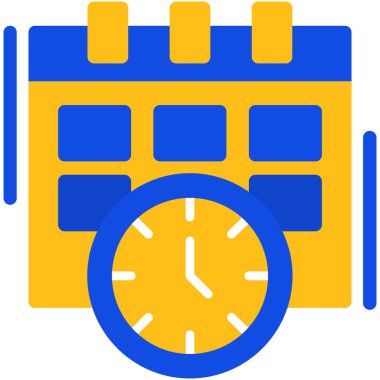 Saat simgesi. düz dizayn biçimi.