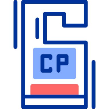 Bir C harfi simgesinin vektör illüstrasyonu