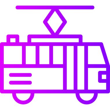 Otobüs. Web simgesi basit illüstrasyon