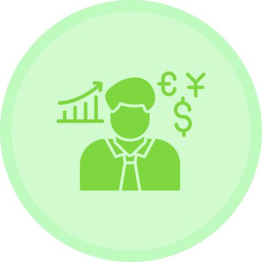 İş ve finans simgesinin vektör illüstrasyonu