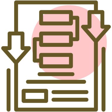 Belge. Web simgesi basit illüstrasyon