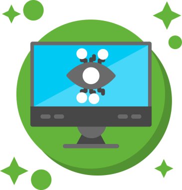 Gözlüklü ve kameralı bilgisayar masaüstü