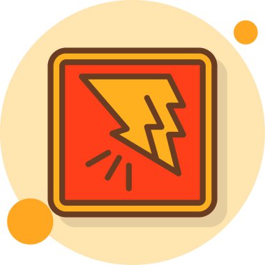 Yıldırım. Web simgesi basit tasarım