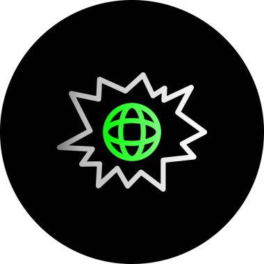 Vektör gezegen düz simgesi