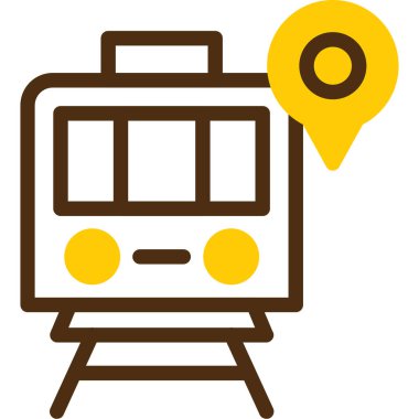 tren. Web simgesi basit illüstrasyon