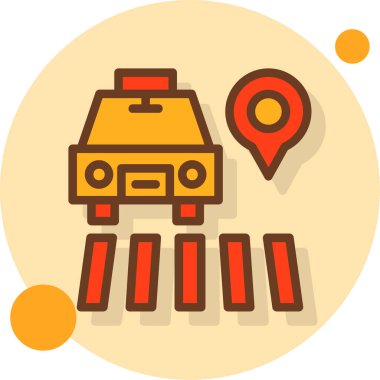 araba GPS konum simgesi - taslak biçimi