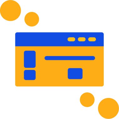 Bilgisayar. Web simgesi basit illüstrasyon