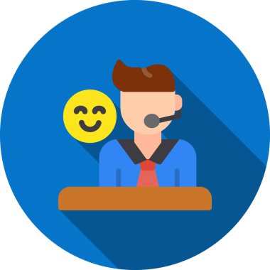 Mikrofonu olan bir iş adamı simgesi