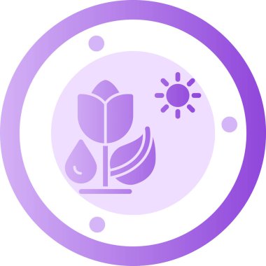 Bir çiçek simgesinin vektör illüstrasyonu