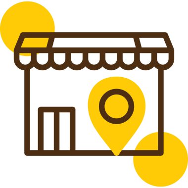 Bir bina simgesinin vektör illüstrasyonu