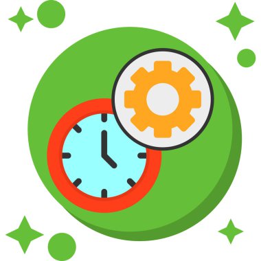 saat vektör simgesi düz illüstrasyon