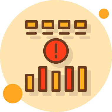 Grafik ve diyagram için işletme yönetimi düz simgesi