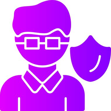 İş adamı avatar simgesi vektör illüstrasyonu