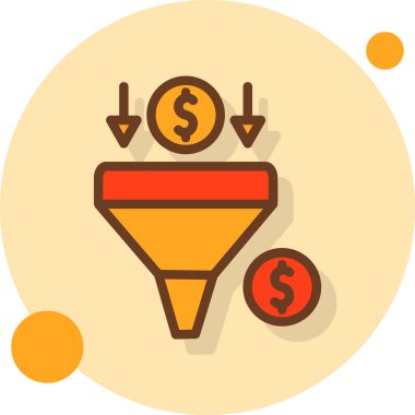 iş hunisi simgesi vektör illüstrasyonu