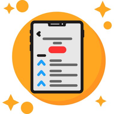 Cep telefonu. Web simgesi basit illüstrasyon