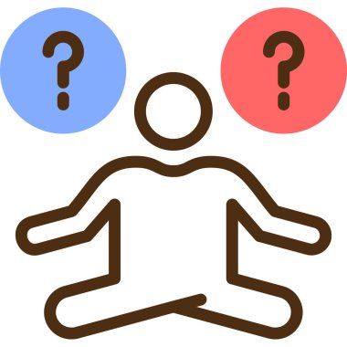 Bir sorum var. Web simgesi basit illüstrasyon