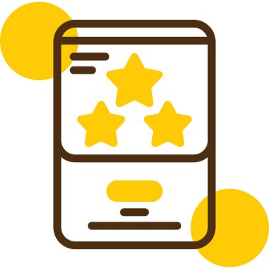 Ana hatlar biçiminde geribildirim derecelendirme simgesi