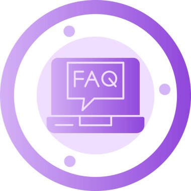 Faq simge vektör illüstrasyonu
