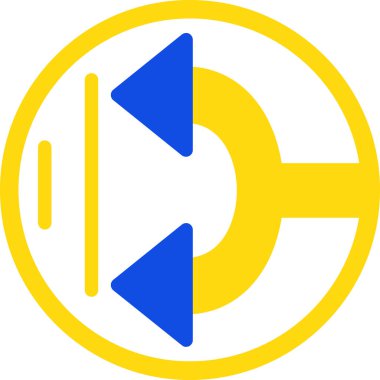 Sol ok simgesi, vektör çizim