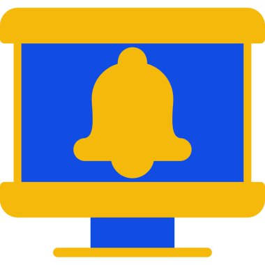 Bilgisayar monitörünün modern simgesinin vektör çizimi