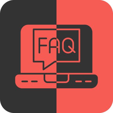 Soru işaretinin modern bir simgesinin vektör çizimi