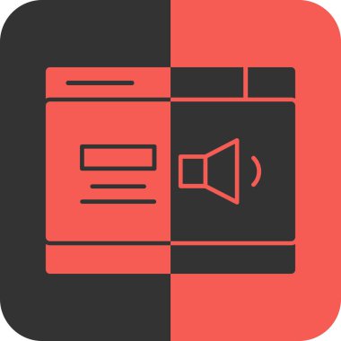 Ses oynatıcı simgesinin vektör illüstrasyonu