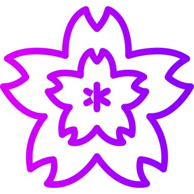 Çiçek. Web simgesi basit illüstrasyon