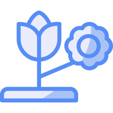 Çiçek. Web simgesi basit illüstrasyon