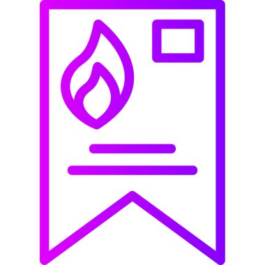 Ateş simgesi, vektör çizimi