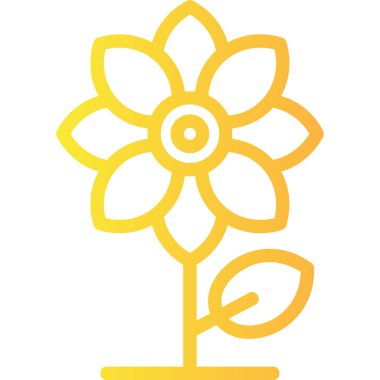 Bir çiçek simgesinin vektör illüstrasyonu