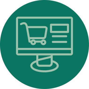 El arabası. Web simgesi basit illüstrasyon