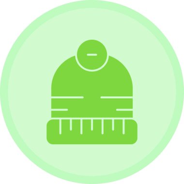 Bir kış şapkası simgesinin vektör illüstrasyonu