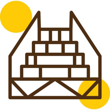 Çikolatalı dondurma ikonu, taslak tarzı