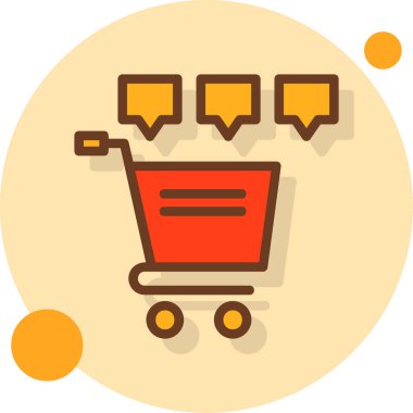 ecommerce alışveriş arabası simgesi düz stil